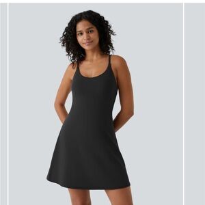 Halara athletic dress NWT black size M built In shorts